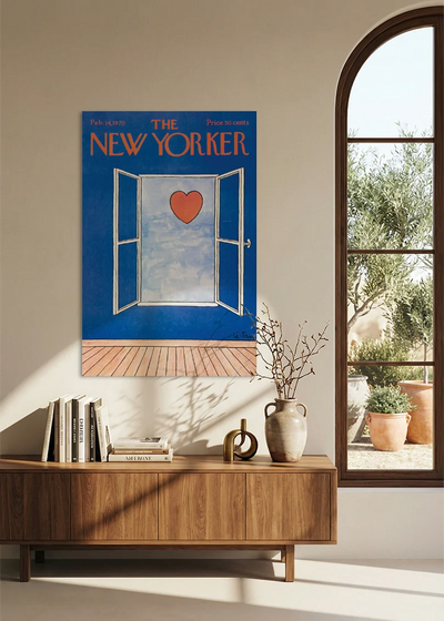 Akustikbillede med The NewYorker-motiv nr. 150 – i spisestuen