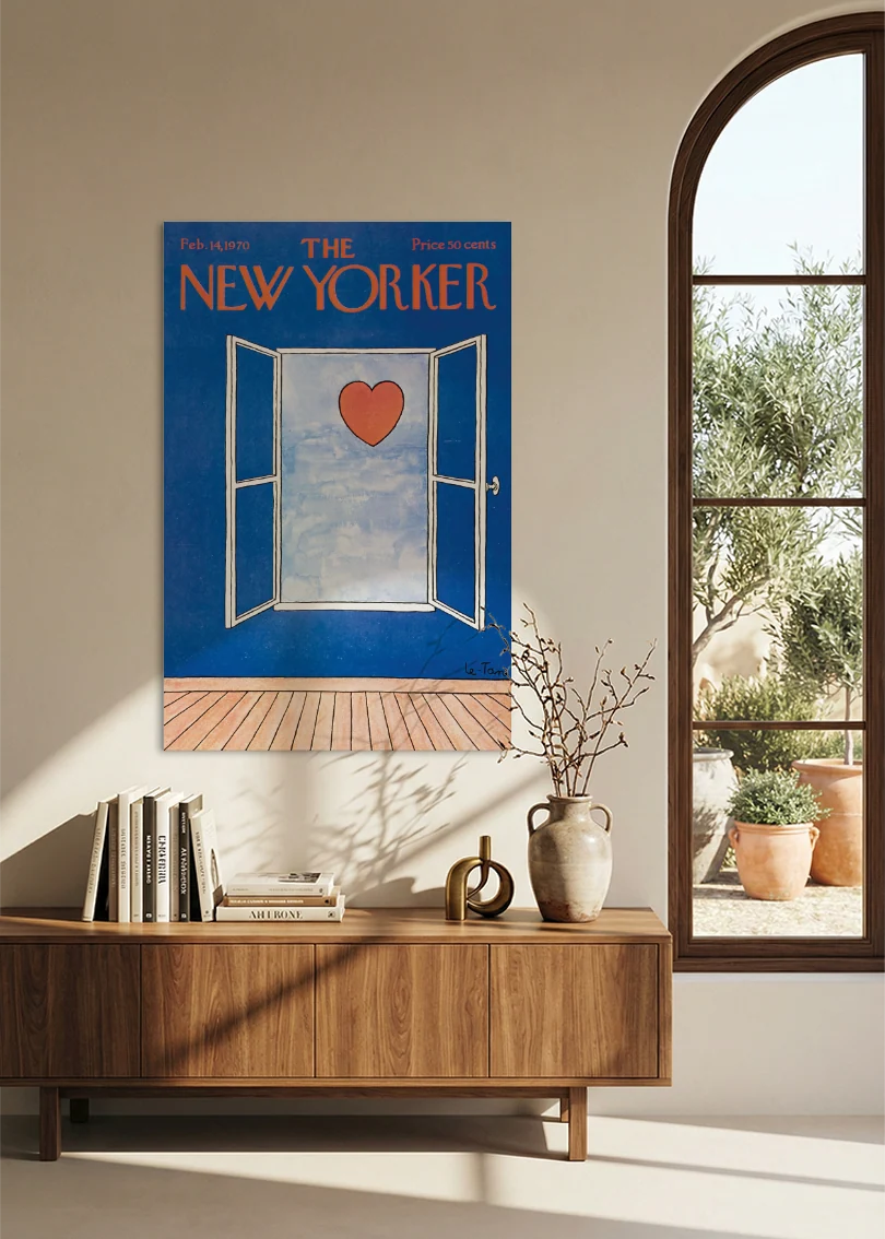 Akustikbillede med The NewYorker-motiv nr. 150 – i spisestuen