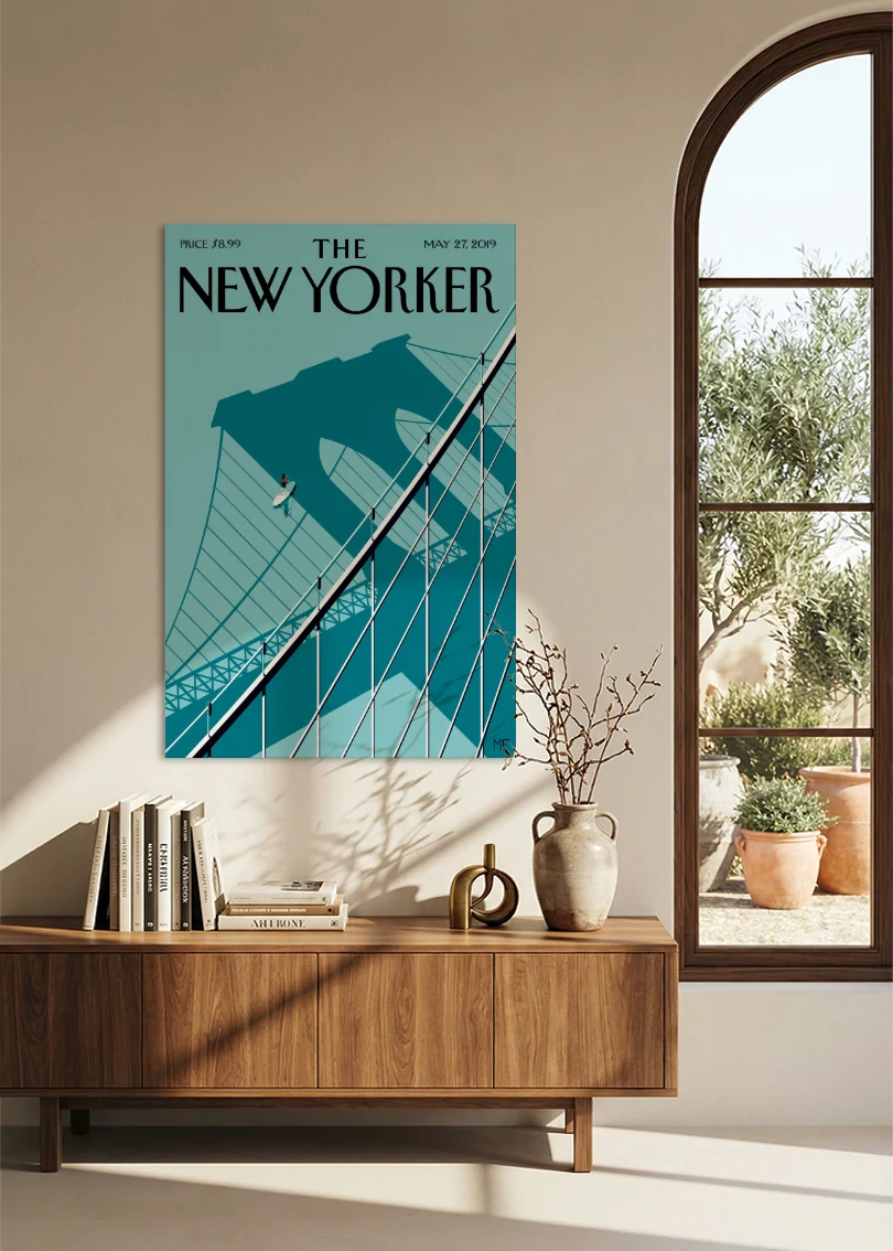 Akustikbillede med The NewYorker-motiv nr. 151 – i spisestuen