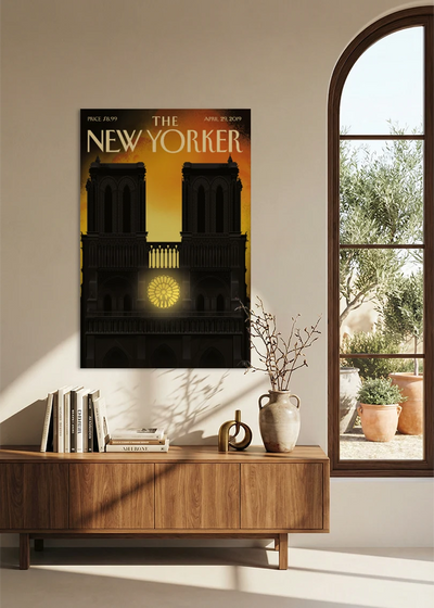 Akustikbillede med The NewYorker-motiv nr. 152 – i spisestuen