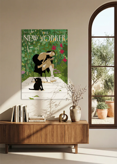 Akustikbillede med The NewYorker-motiv nr. 154 – i spisestuen