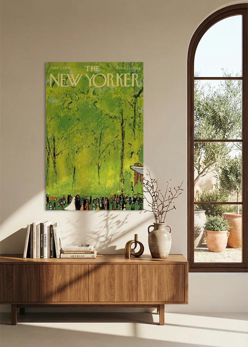 Akustikbillede med The NewYorker-motiv nr. 155 – i spisestuen