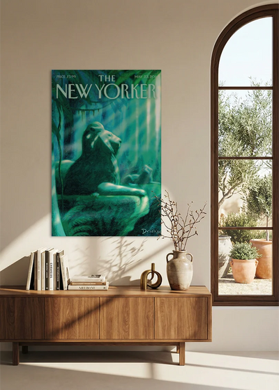 Akustikbillede med The NewYorker-motiv nr. 157 – i spisestuen
