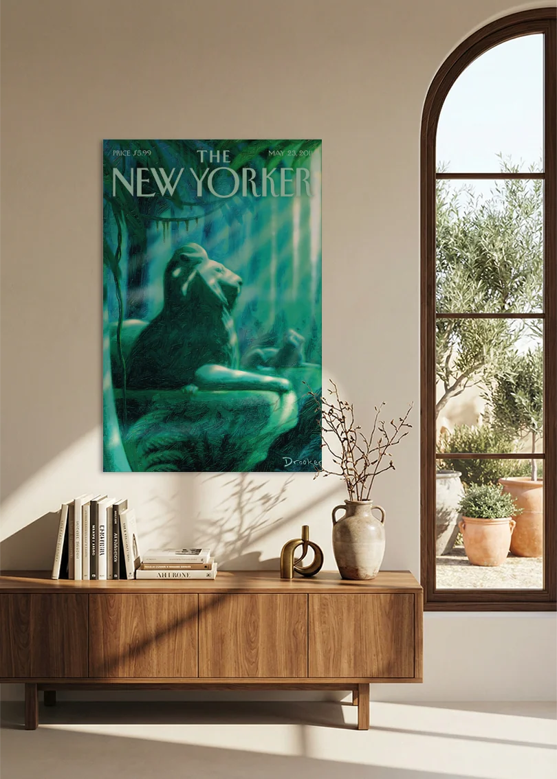 Akustikbillede med The NewYorker-motiv nr. 157 – i spisestuen