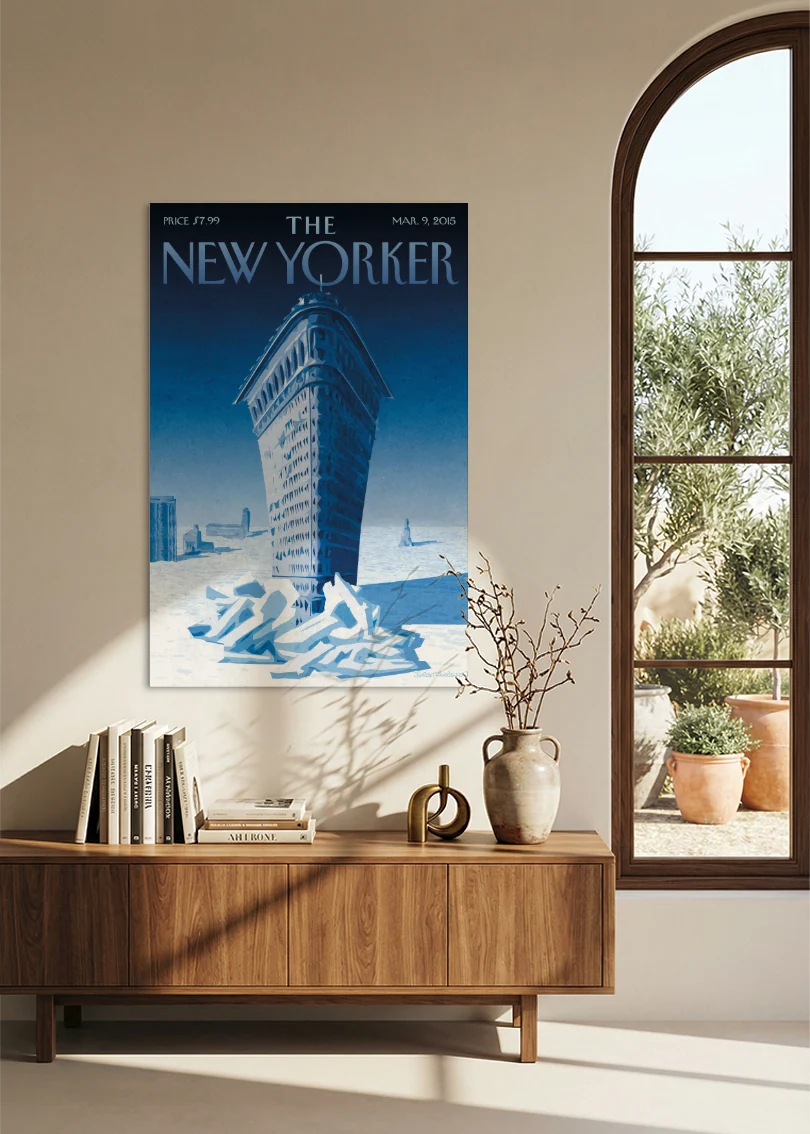 Akustikbillede med The NewYorker-motiv nr. 158 – i spisestuen