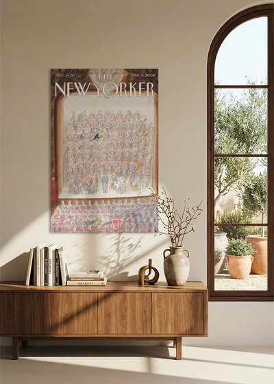 Akustikbillede med The NewYorker-motiv nr. 159 – i spisestuen