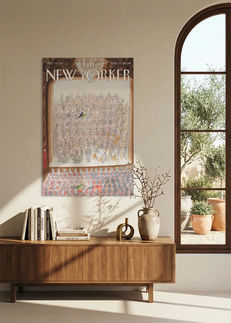 Akustikbillede med The NewYorker-motiv nr. 159 – i spisestuen