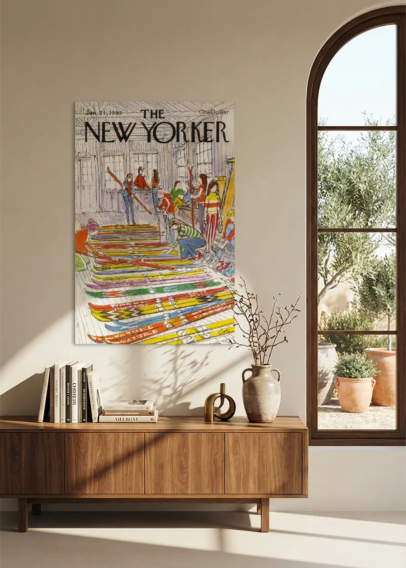 Akustikbillede med The NewYorker-motiv nr. 161 – i spisestuen