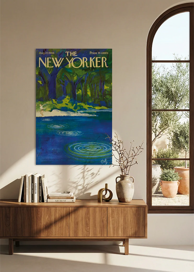 Akustikbillede med The NewYorker-motiv nr. 162 – i spisestuen