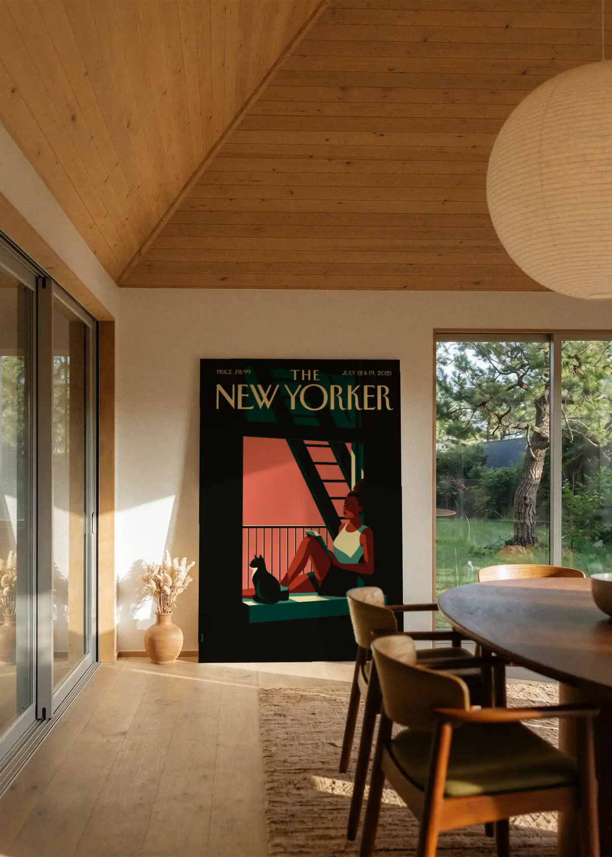 Akustikbillede med The NewYorker-motiv nr. 163 – i stuen