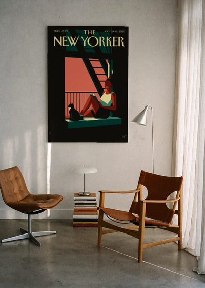 Akustikbillede med The NewYorker-motiv nr. 163 – i lyst rum