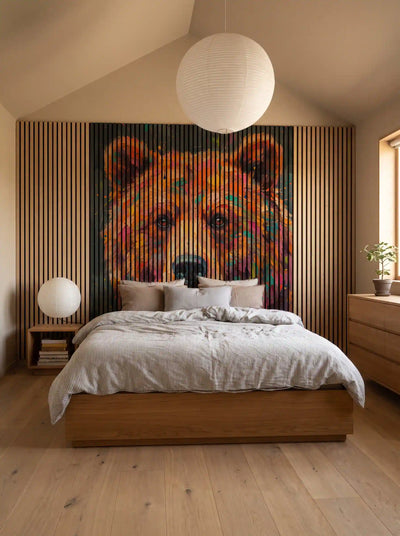 Akustikpanel med Painted Animal motiv nr. 16, med reol