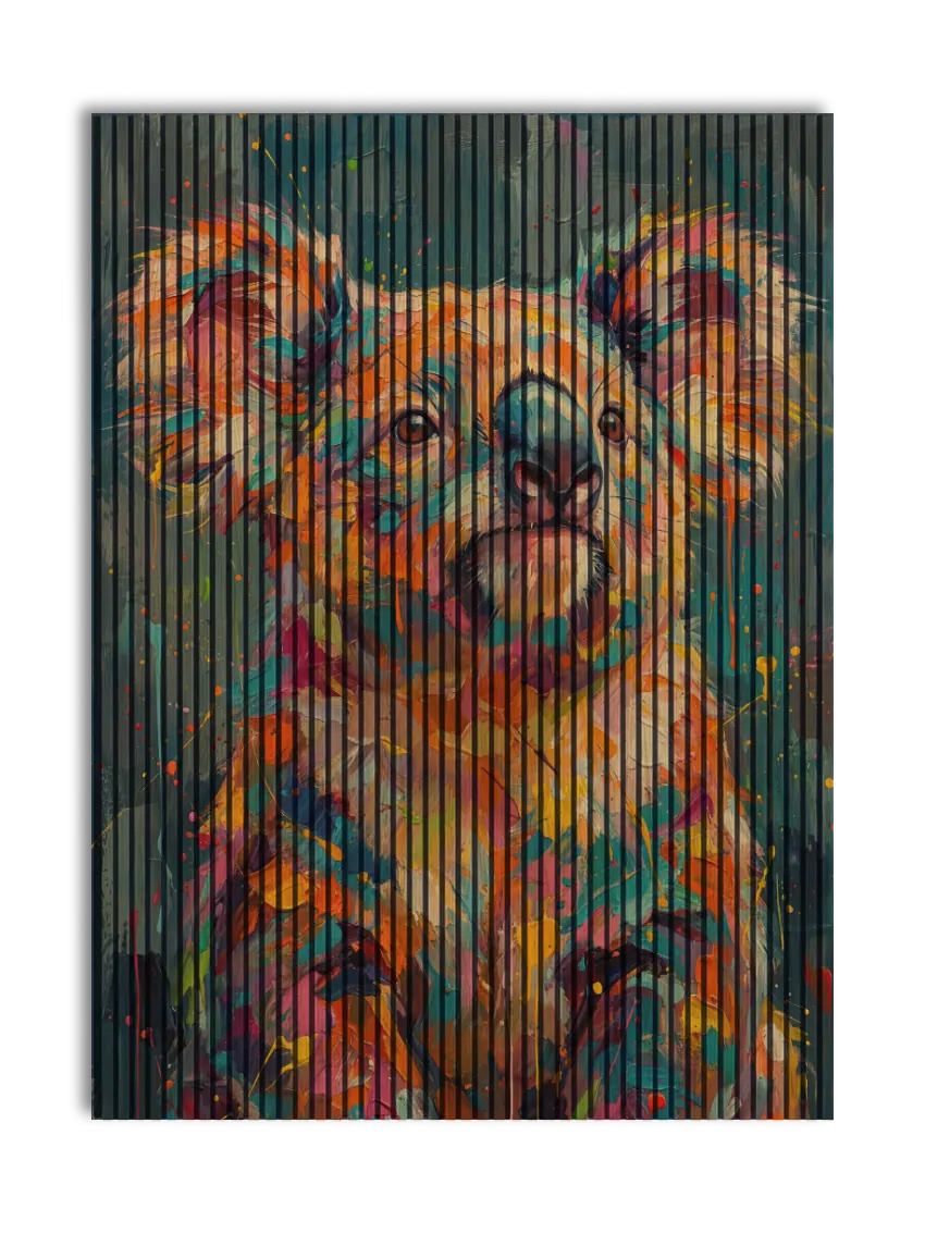 Akustikpanel med Painted Animal motiv nr. 20
