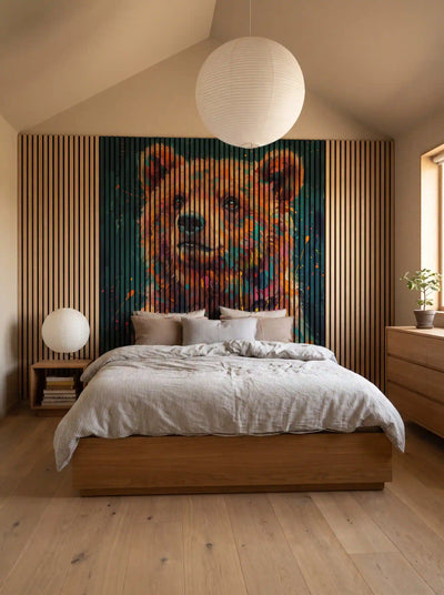 Akustikpanel med Painted Animal motiv nr. 15, med reol