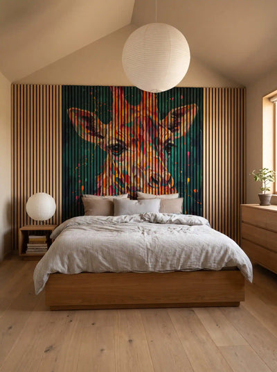 Akustikpanel med Painted Animal motiv nr. 25, med reol