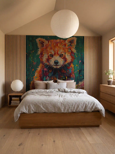 Akustikpanel med Painted Animal motiv nr. 22, med reol